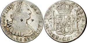 1801. Carlos IV. Lima. IJ. 8 reales. ... 