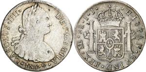 1802. Carlos IV. Lima. IJ. 8 reales. ... 