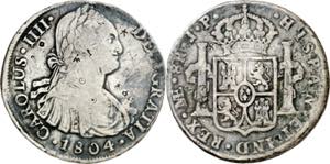 1804. Carlos IV. Lima. JP. 8 reales. ... 