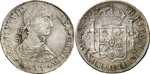 1811. Fernando VII. Lima. JP. 8 reales. ... 