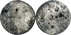 1737. Felipe V. México. MF. 8 reales. ... 