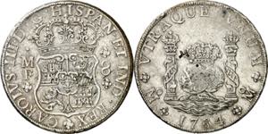 1764. Carlos III. México. MF. 8 reales. ... 
