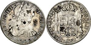 1779. Carlos III. México. FF. 8 reales. ... 