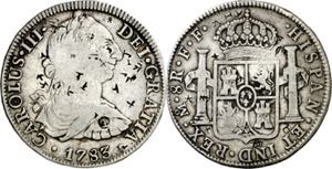 1783. Carlos III. México. FF. 8 reales. ... 