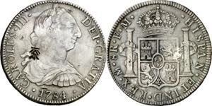 1784. Carlos III. México. FM. 8 reales. ... 