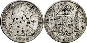 1789. Carlos IV. México. FM. 8 reales. ... 