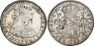 1794. Carlos IV. México. FM. 8 reales. ... 