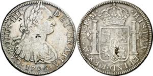 1795. Carlos IV. México. FM. 8 reales. ... 