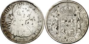 1797. Carlos IV. México. FM. 8 reales. ... 