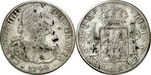 1799. Carlos IV. México. FM. 8 reales. ... 