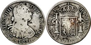 1801. Carlos IV. México. FT. 8 reales. ... 