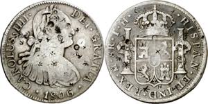 1806. Carlos IV. México. TH. 8 reales. ... 