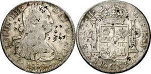 1808. Carlos IV. México. TH. 8 reales. ... 