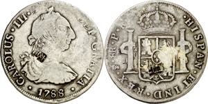 1788. Carlos III. Potosí. PR. 8 reales. ... 
