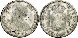 1795. Carlos IV. Potosí. PP. 8 reales. ... 