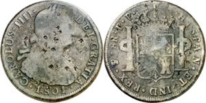1801. Carlos IV. Potosí. PP. 8 reales. ... 