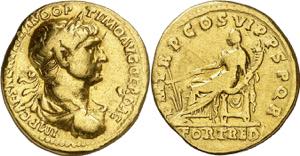 (116 d.C.). Trajano. Áureo. (Spink 3092) ... 