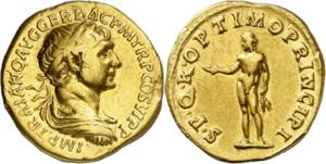 (112-114 d.C.). Trajano. Áureo. (Spink ... 