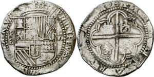 s/d. Felipe II. Potosí. B. 8 reales. (AC. ... 