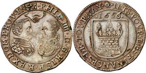 1656. Felipe IV. Tournai. Jetón. (D. 4106). ... 