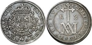 1687. Carlos II. Segovia. BR. 8 reales. (AC. ... 