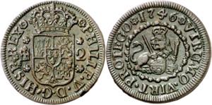 1746. Felipe V. Segovia. 2 maravedís. (AC. ... 