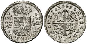 1735. Felipe V. Madrid. JF. 1 real. (AC. ... 