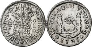 1735. Felipe V. México. MF. 1 real. (AC. ... 