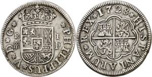 1728. Felipe V. Segovia. F. 1 real. (AC. ... 