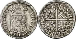 1730. Felipe V. Sevilla. 1 real. (AC. 654). ... 