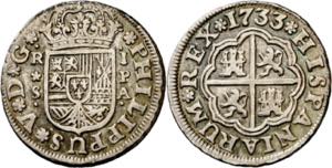 1733. Felipe V. Sevilla. PA. 1 real. (AC. ... 