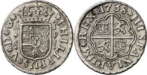 1738. Felipe V. Sevilla. PJ. 1 real. (AC. ... 