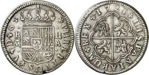 1721. Felipe V. Madrid. A. 2 reales. (AC. ... 