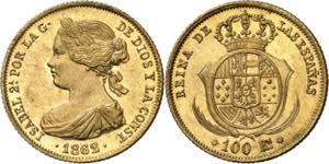 1862. Isabel II. Barcelona. 100 reales. (AC. ... 