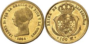 1854. Isabel II. Madrid. 100 reales. (AC. ... 