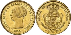 1855. Isabel II. Madrid. 100 reales. (AC. ... 