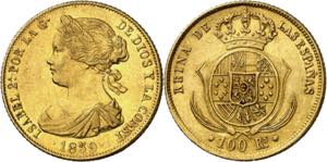 1859. Isabel II. Sevilla. 100 reales. (AC. ... 