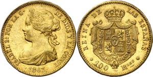 1863. Isabel II. Sevilla. 100 reales. (AC. ... 