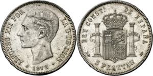 1878*1878. Alfonso XII. DEM. 5 pesetas. (AC. ... 