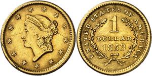 Estados Unidos. 1853. 1 dólar. (Fr. 84) ... 