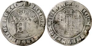 Enrique IV (1454-1474). Segovia. Medio real ... 