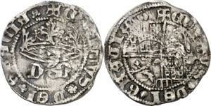 Enrique IV (1454-1474). Segovia. Medio real ... 