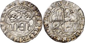 Enrique IV (1454-1474). Burgos. Medio real ... 