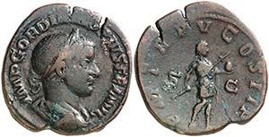 (242-243 d.C.). Gordiano III. Sestercio. ... 