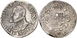 1589. Felipe II. Amberes. 1 escudo Felipe. ... 