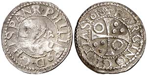 1618. Felipe III. Barcelona. 1/2 croat. ... 