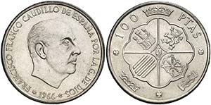 1966*1969. Estado Español. 100 pesetas. ... 