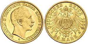 1906. Alemania. Prusia. Guillermo II. A ... 