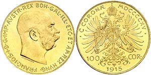 1915. Austria. Francisco José I. 100 ... 