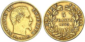 1859. Francia. Napoleón III. BB ... 